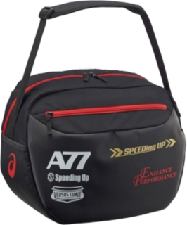 【ASICS/アシックス】 A77 ショルダーバッグ ブラックxレッド ユニセックス アシックス